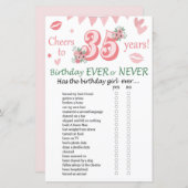 35e verjaardag ooit of nooit (Voorkant / Achterkant)