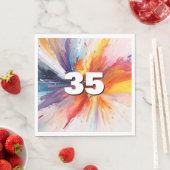 35e verjaardag Paint Blast Servet (Insitu)