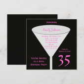 35e verjaardag Party uitnodiging 35e Toast (Voorkant / Achterkant)