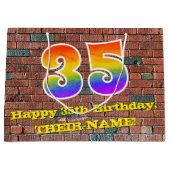 35e verjaardag: Plezier, op graffiti geïnspireerde Groot Cadeauzakje (Voorkant)