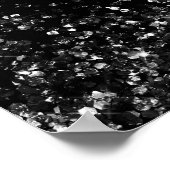 35e verjaardag Roos Gold en zwarte glitter - Aange Poster (Hoek)