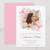 35e verjaardag uitnodigingen Foto Boho Elegant (Voorkant / Achterkant)