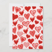 35e verjaardag uitnodigingen Red Pink Hearts (Achterkant)