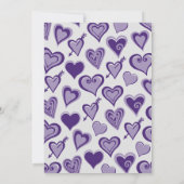 35e verjaardag uitnodigingen Schattige Harten Paar (Achterkant)