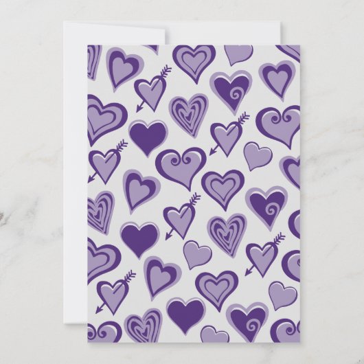 35e verjaardag uitnodigingen Schattige Harten Paar (Achterkant)