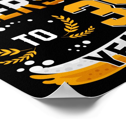 35e verjaardag van bier en kaas tot 35 jaar poster (Hoek)