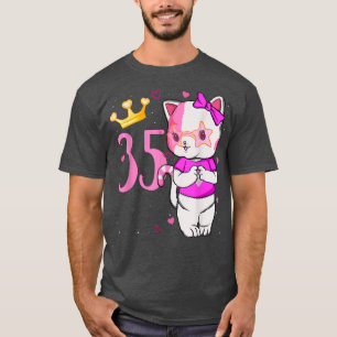 35e verjaardag van de kattenkat van 35 jaar oud t-shirt