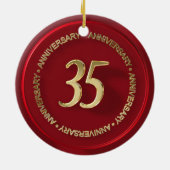 35e verjaardag van de rode wax - zegel keramisch ornament (Achterkant)