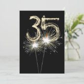 35e verjaardag van de Sparkler Kaart (Staand voorkant)