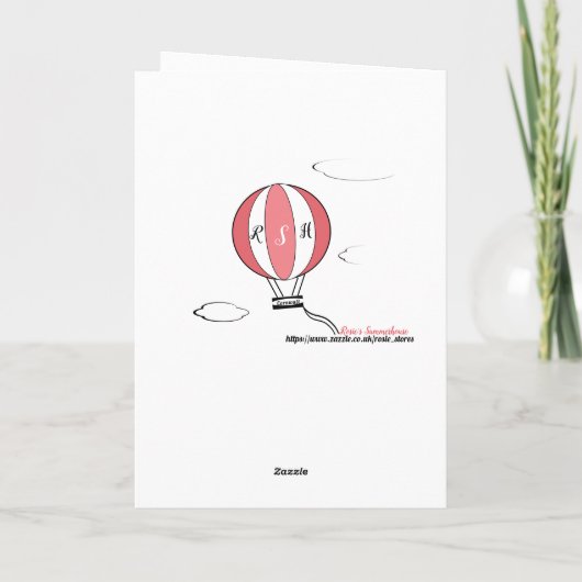 35e verjaardag van het koraalhuwelijk heteluchtbal kaart (Achterkant)