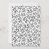 35e verjaardag van het Zwarte en Witte Patroon Kaart (Achterkant)