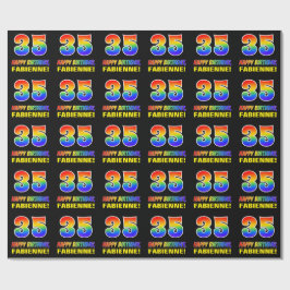 35e verjaardag: Vet, Vun, Eenvoudig, Regenboog 35 Cadeaupapier