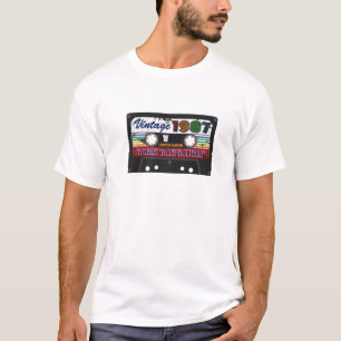 35e verjaardag Vintage 1987 Mannen Vrouwen Cassett T-shirt