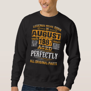 35e verjaardag voor legendes geboren augustus 1987 trui