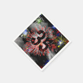 35e verjaardag vuurwerk in wolken luiers servet (Hoek)