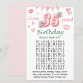 35e verjaardag Word Search Game (Voorkant / Achterkant)