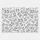 35e verjaardag zwart/wit Random Number Patroon 35 Inpakpapier Vel (Voorkant 2)