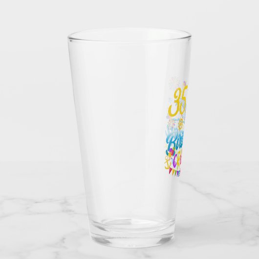 35e verjaardagscruise B-Day Party Drink Glas (Rechts)