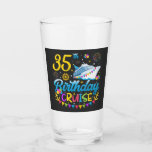 35e verjaardagscruise B-Day Party Drink Glas<br><div class="desc">35th Birthday Cruise B-Day Party Grappig design Gift Drink Glass Cup Classic Collectie.</div>
