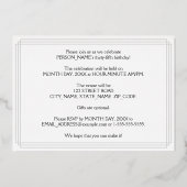 35e verjaardagsfeestje: Art Deco-look “35” en naam Folie Uitnodiging (Achterkant)