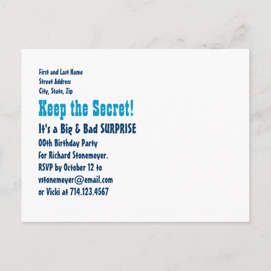 35e Verrassing Verjaardag Save the Date Diagonal V Aankondigingskaart (Achterkant)