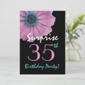 35e verrassingsdag roze dagboek kaart (Staand voorkant)