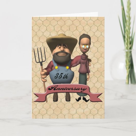 35e weddenschap Jubileum cadeaus Kaart (Voorkant)