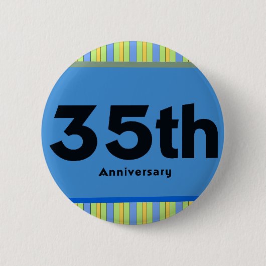 35e weddenschap Jubileum cadeaus Ronde Button 5,7 Cm (Voorkant)