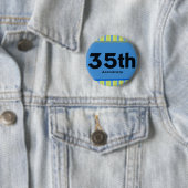 35e weddenschap Jubileum cadeaus Ronde Button 5,7 Cm (In situ)