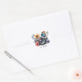 35mm Camera met bloemen en vlinder Hart Sticker