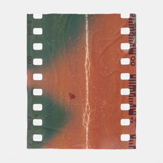 35mm filmstrip start, coole krassen. fleece deken (Voorkant)