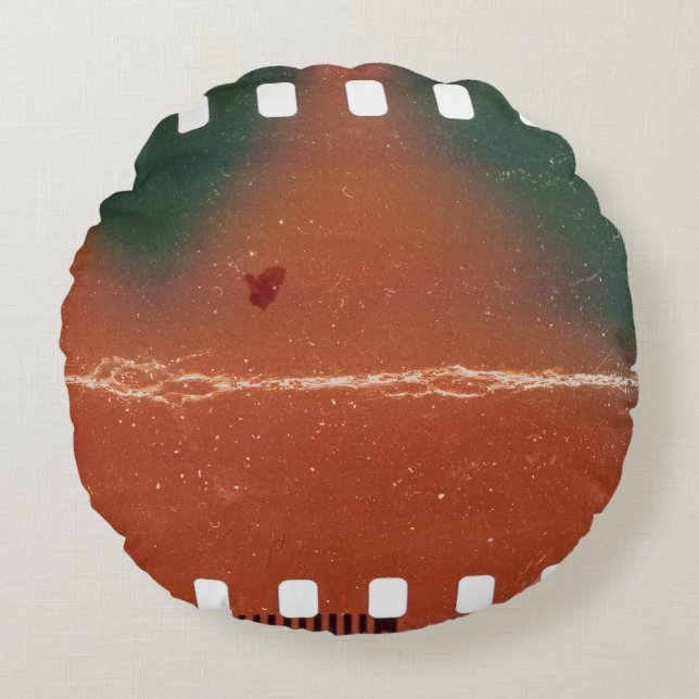 35mm filmstrip start, coole krassen. rond kussen (Voorkant)