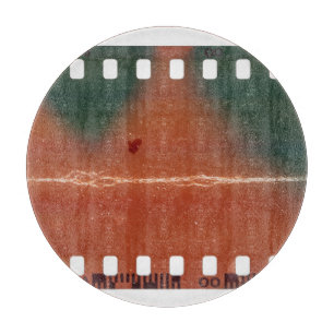 35mm filmstrip start, coole krassen. snijplank