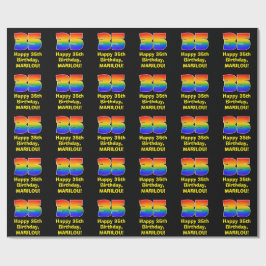 35ste verjaardag: Leuke, kleurrijke regenboog geïn Cadeaupapier