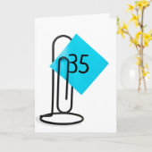 35ste verjaardag op een paperclip kaart (Gele Bloem)