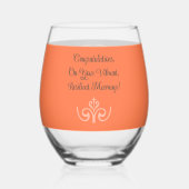 35ste verjaardag  wijnglas zonder voet (Achterkant)