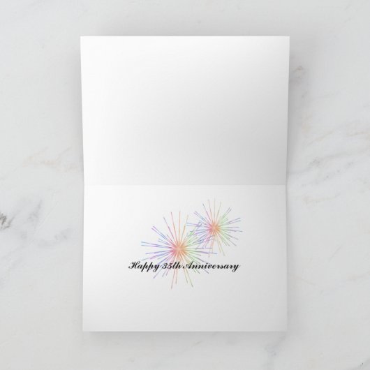 35ste viering van het jubileum kaart (Binnen)