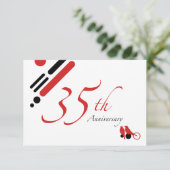 35th Anniversary (mod vogels) Kaart (Staand voorkant)