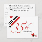 35th Anniversary (mod vogels) Kaart (Voorkant / Achterkant)