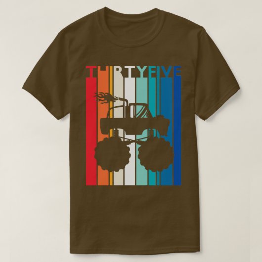 35th Birthday Gift Monster Truck Shirt 35 Year Old (Design voorkant)