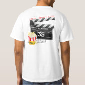 35th Birthday Hollywood Movie Party T-shirt (Achterkant)