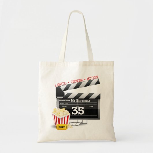 35th Birthday Hollywood Movie Party Tote Bag (Voorkant)