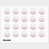 35th Birthday January Birth Flower Custom Favor Ronde Sticker (Vel)