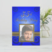 35th Birthday party Invitation Kaart (Staand voorkant)