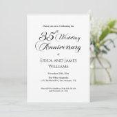 35th Coral Wedding Jubileum Elegant Script Kaart (Staand voorkant)