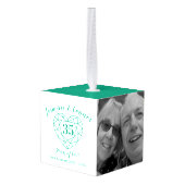 35th Emerald Wedding Jubileum aangepaste foto Decoratie (Achter hoekig)