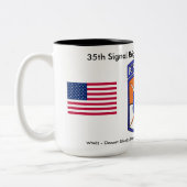 35th Signal Brigade Historic Coffee Mug #1 Tweekleurige Koffiemok (Links)
