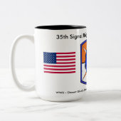 35th Signal Brigade Historic Coffee Mug #2 Tweekleurige Koffiemok (Links)