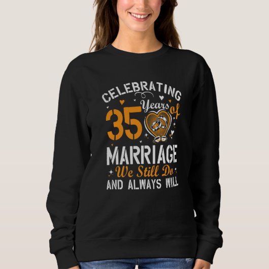 35th Wedding Anniversary Matching Couple Men Women Trui (Voorkant)