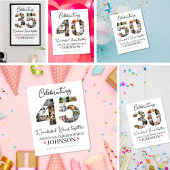 35th years of Marriage parel Jubileum Foto Poster